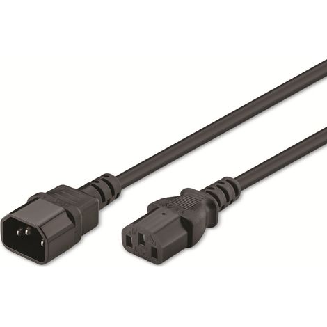 GOOBAY Kaltgeräteverlängerung NK 100 S-050, 0,5 m, schwarz