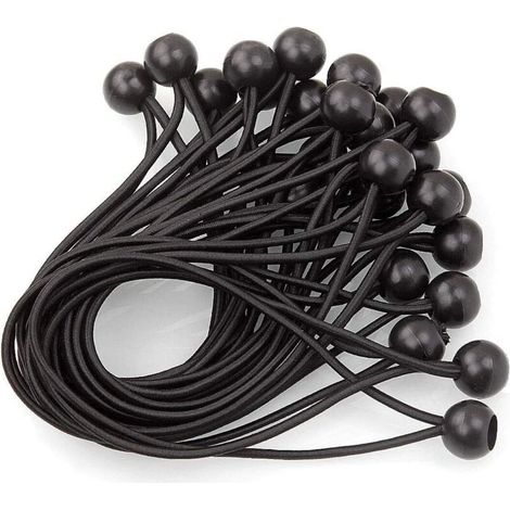 15 Pcs Tendeur Elastique Caoutchouc avec Boule, Sandow Elastique pour Bache, Tendeur Bache pour Tentes, Bâches, Affiches, Camping, Rideaux Harnais d’Extension - 200MM