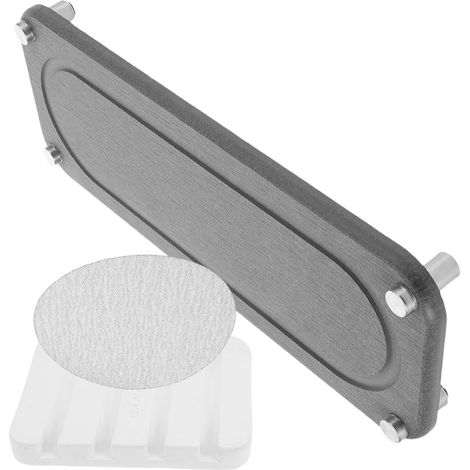 Plateau de Comptoir en Diatomite à Séchage Rapide 2 Pièces, Bac Absorbant pour Évier Cuisine et Salle de Bain, Porte-savonnette Intégré, Tapis Organisateur Étanche Gris Foncé,'-'-