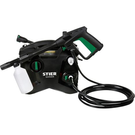 STIER Hochdruckreiniger PDR-150, 1600 W, max. Druck 135 bar, Fördermenge bis 330 l/h, 10 Meter Arbeitsradius, 5 Meter Schlauch, inklusive Seifenflasche, geeignet für Auto, Reifen, Fahrrad, Terrasse (1/5)