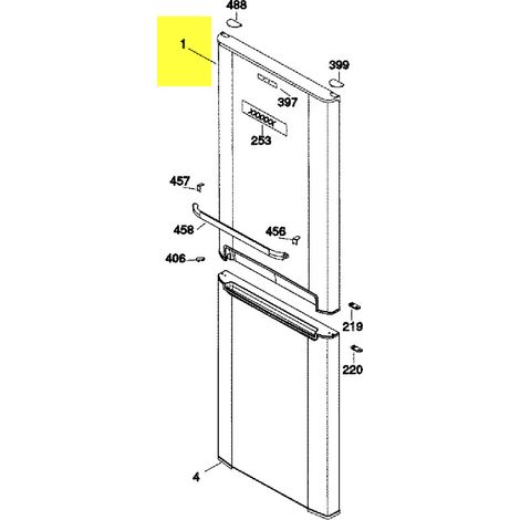 PORTE REFRIGERATEUR AVEC JOINT COLLE pour REFRIGERATEUR...