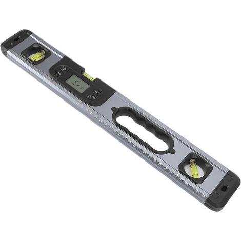 Digitale Wasserwaage aus Aluminiumlegierung, 4x90°, 2x180°, professionelle elektronische digitale Wasserwaage für Messungen, schwarz (1/5)