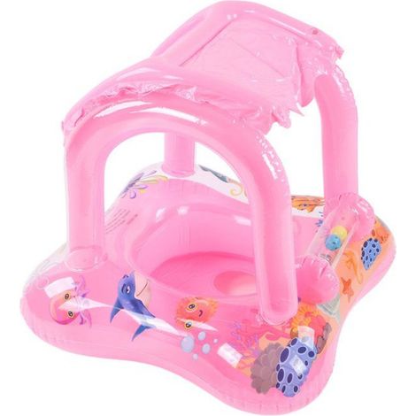 Flotteur Piscine Bebe - Pare-Soleil Integré - Siege Gonflable Avec Guidon Et Trou Pour Jambes - 1 Piece (1/5)