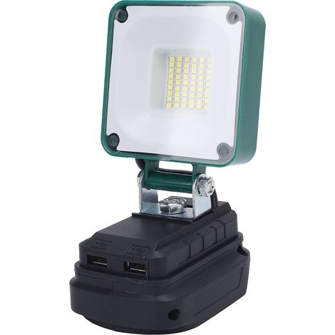 Lampe de travail LED sans fil, 45 LED, Angle réglable de 3400lm, étanche, alimentée par batterie, avec Port USB pour BL1815 (1/5)