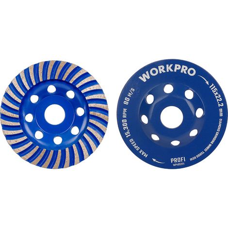 Meule Boisseau Diamantée Ponçage Béton Rapide - Workpro