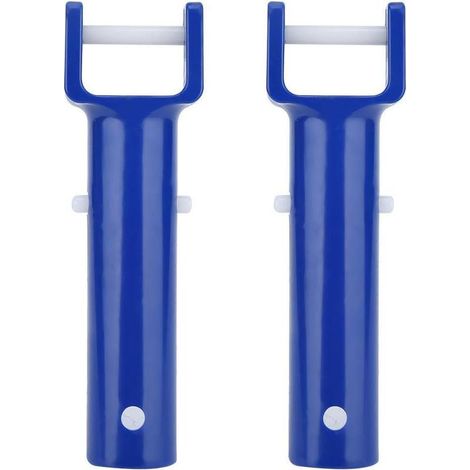 2pcs poignée de tête en v Bleu Piscine v Forme Clip Brosse poignée de la tête de Remplacement Piscine Accessoires (1/5)