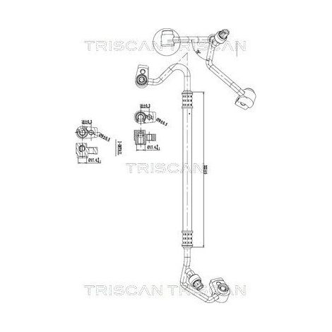 Conduite à haute/basse pression, climatisation TRISCAN 9010 16037 FORD 1872153