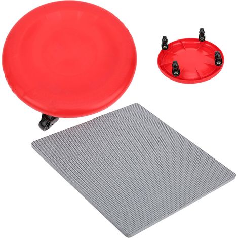 Appareil de musculation abdominale à 4 roues avec disque de glissement, équipement de fitness universel à roulettes pour usage domestique (1/5)