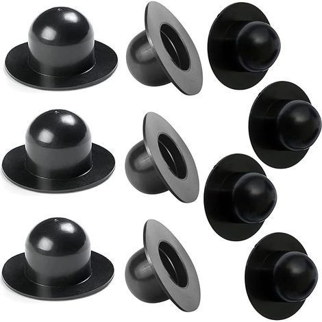 Lot de 10 bouchons de piscine Intex, bouchons inférieurs de rechange pour pompe de filtration de piscine, compatibles avec piscine Intex (noir) (1/5)