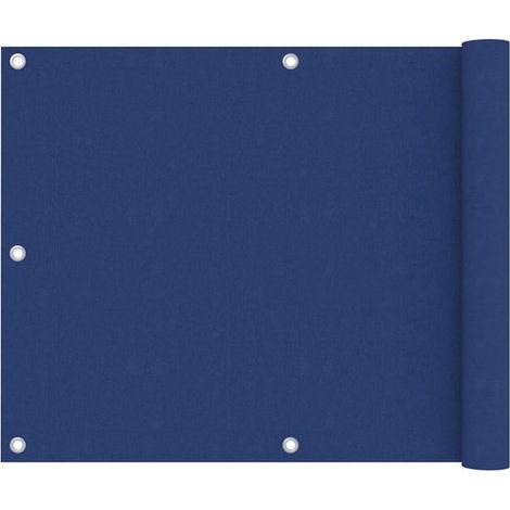Écran brise-vue pour balcon 75 x 600 cm, tissu Oxford, bleu, résistant au vent et aux UV, extra long et bas (1/5)