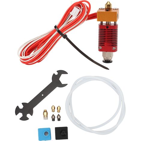 Kit de buse d'extrudeuse chaude avec clé, tube en silicone et embouts 20V 40W pour imprimante 3D Creality Ender 3 (1/5)