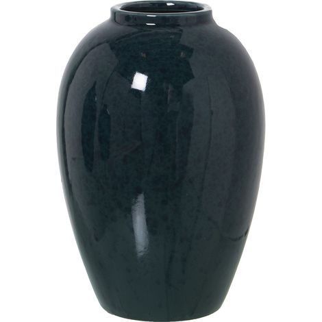 Dunkelgrüne Keramikvase 13x21cm für alle Stile, um dem Haus eine Note zu verleihen, damit alle Stile eine Note zum Haus verleihen (1/3)