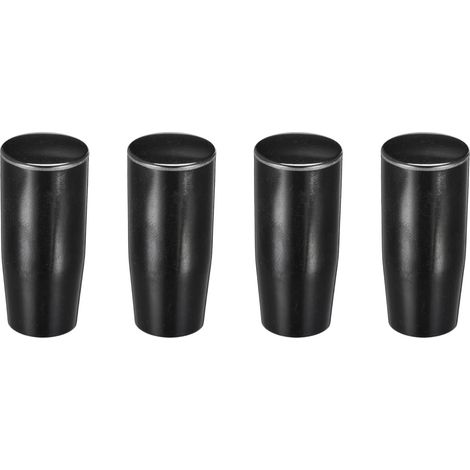 sourcing map Lot de 4 poignées à filetage interne M6 x 36 mm, cylindriques, en phénol avec insert