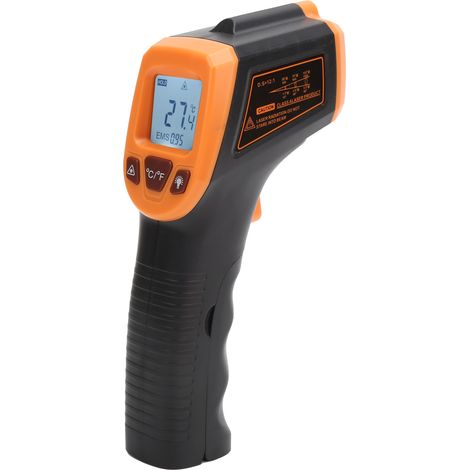 Pistolet de mesure de température infrarouge avec écran LCD, thermomètre industriel GM320S orange (1/5)