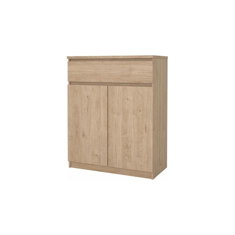 KIT CREDENZA 2ANTE+1CASS NAIA 80X40X100CM ROVERE