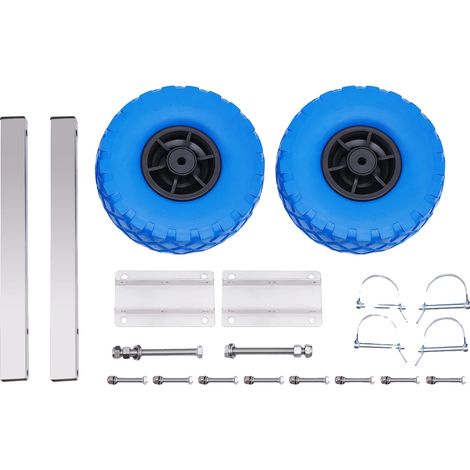 Roues de remorque de bateau, capacité de charge de 330,7 lbs, construction durable, Argent (1/2)