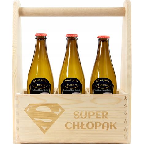 CAISSE À BIÈRE EN BOIS comme COFFRET CADEAU d'anniversaire