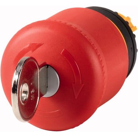 Bouton d'arrêt d'urgence D 38mm déverrouillé par clé serrure MS 000216880 EATON M22-PVS-MS