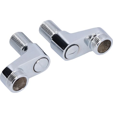 G1/2 a G3/4 Mezclador de Ducha Adaptador de Brazo Giratorio para Manguera de Agua fría y Caliente Accesorio de baño Fijo (1/5)