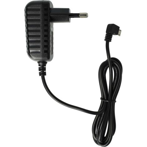 vhbw Micro-USB Ladegerät 1,0 A / 5V kompatibel mit Telme C140, C145, T200, TS100e, TS100, C135, C131 Smartphone, Tablet, MP3-Player, usw., gewinkelt S (1/5)