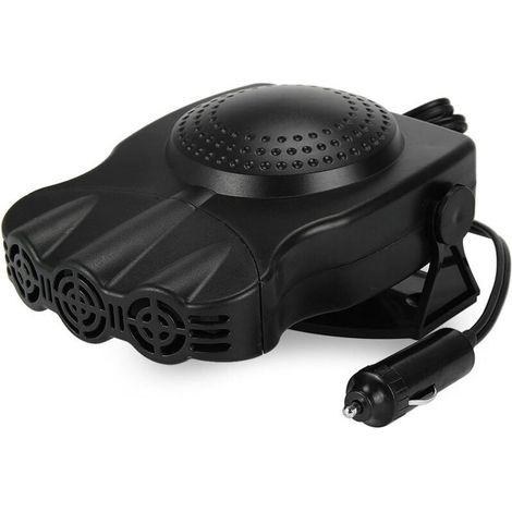 Ventilador/calefactor para coche 2 en 1 de 12 V, calefactor cerámico portátil, enfriador, descongelador, antivaho, negro. (1/2)