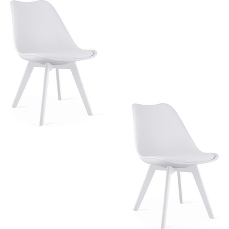 Silla Mark - blanca / patas blancas x 2 (1/5)