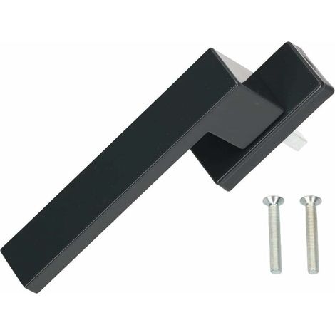 Fenstergriff aus grau lackiertem Aluminium (RAL 7016) – 150 mm Gesamtlänge – Geeignet für Holz- und PVC-Fenster – Einfache Montage