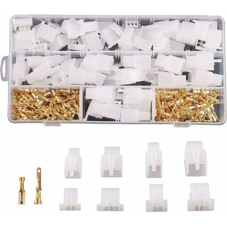 480Pcs 2.8Mm Automobile Connecteur Kit 2 3 4 6 Broches Automobile Fil Électrique Connecteurs Kit Pour Moto Moto Voiture Camion Scooter Bateaux Électrique Instruments (1/5)
