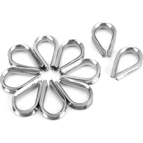 6mm inox corde bateau serre-câble anneau protecteur cosse mors étau gaine marine (1/5)
