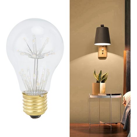Ampoule décorative en verre de style ancien, idéale pour les jardins et les fêtes. Ampoule LED Edison effet ciel étoilé, culot E27, 3 W, 85-265 V, lumière chaude. (1/5)