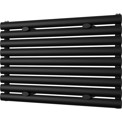 Omeara Axis - Black Horizontal Radiator H522mm x W800mm Single Panel (1/3)