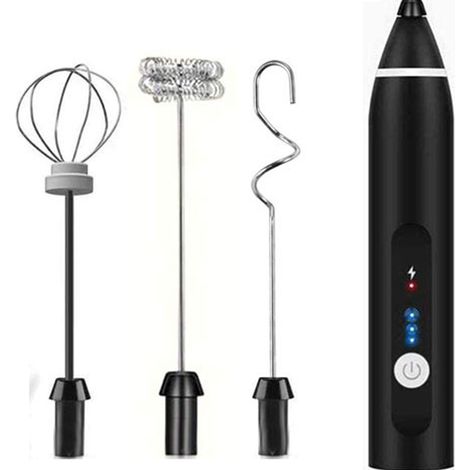 Fouet Electrique Sans Fil - 3 Vitesses - Batterie Rechargeable - Pour Oeufs Et Milkshakes - 1 Unite (1/5)