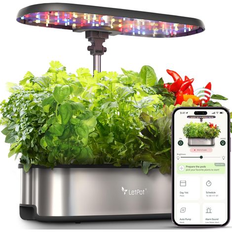Hydroponic Grow System, 12 Bins Smart Herb Garden Kit for Indoor Garden, APP (1/5)