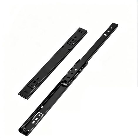 Lot de 2 glissières à billes fermeture amortie pour tiroirs meubles un (1/5)