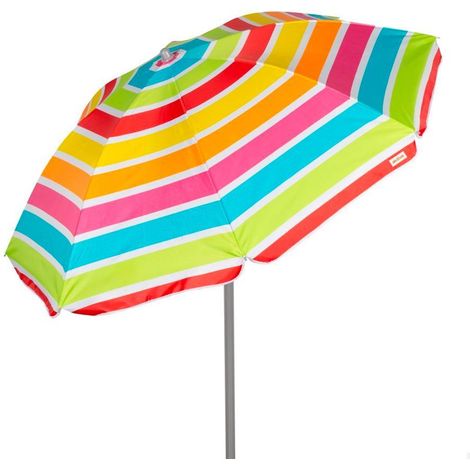 AKTIVE parasol 160 cm tubo 19/22 mm polyester anti-uv , Parasol 160 cm tubo 19/22 mm poliéster anti-UV rayas colores, una sombrilla compacta y ligera diseñada para ofrecer protecci (1/3)