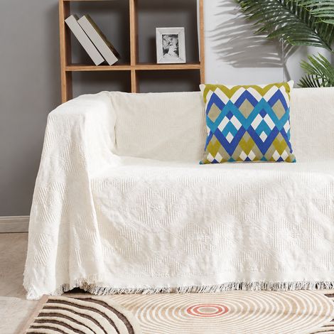 Plaid Jeté de Canapé et Couvre-Lit Scandinave losange blanc 130180 Housse Canapé Fauteuil 33 × 28 × 4 cm 892 g – Livraison gratuite