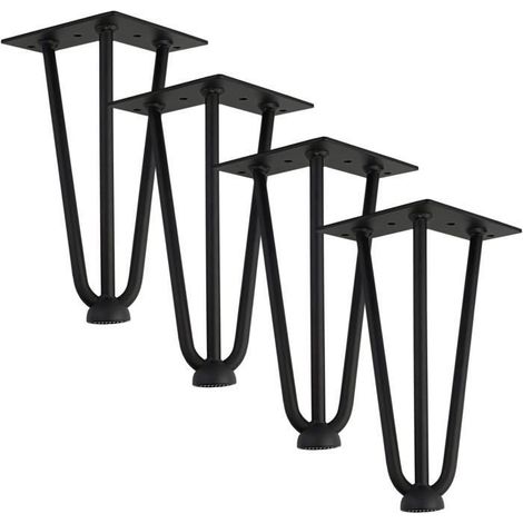 20cm Pieds de Table en épingle Avec 4 protecteurs Lot de 4 Accessoires de montage inclus (1/4)
