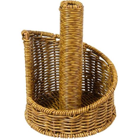 Porte-papier toilette en rotin synthétique tressé, accessoire de chevet. (1/5)
