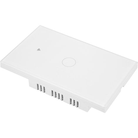 Interrupteur Connecté WiFi Blanc 1 Bouton Compatible Smart Life 100-250V pour Commande Vocale (1/5)