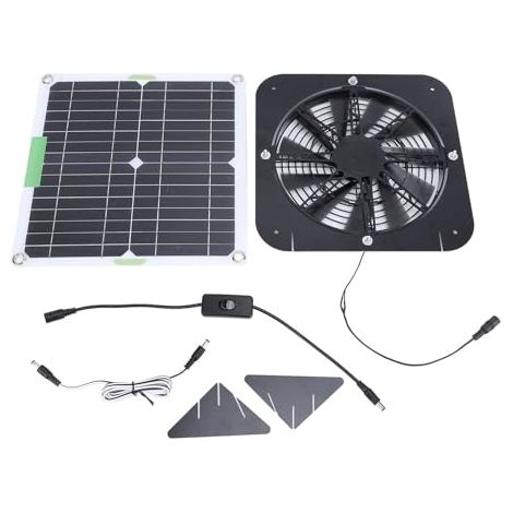 Ventilateur de Ventilation Solaire à Haut Rendement 100W, pour Maison D'animaux Domestiques et Serre, Ventilateur alimenté par Panneau Solaire pour Camping-car et Poulailler (1/5)