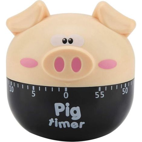 Cartoon Pig minuteries mécaniques Minuterie-Mignon Compteurs for l'outil de synchronisation de Cuisson (Couleur : Khaki) (1/5)
