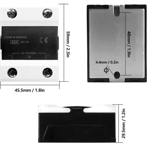Relais statique SSR BRM-25LA, accessoire industriel électronique avec semelle en aluminium (1/5)