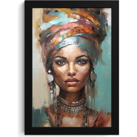 Framed Poster Woman - Art - Jewelry - Portrait 20x30 cm (1/5)