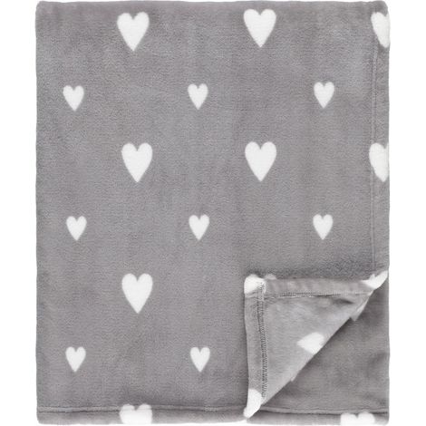 4living HERTTA coperta grigio rosa chiaro 130 x 160 cm