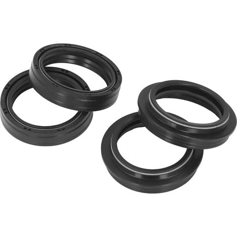 Kit 4 pièces Joints de Fourche Moto Anti-Poussière et Amortisseur en Caoutchouc Noir Compatible F650GS 2006-2012 (1/5)