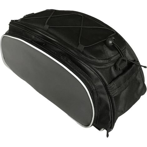 Sacoche arrière pour vélo, pochette étanche avec panneau robuste, sangle réglable et texture raffinée, 40 x 16 x 21 cm, idéale pour le cyclisme, organiseur de porte-bagages arrière pour le cyclotouris (1/5)