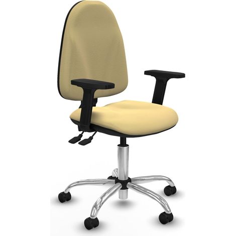 Piqueras y Crespo Bürostuhl Creme, verstellbar und komfortabel
