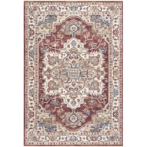 Tappeto orientale MURCIA K7072-E22272 cm.133x200 motivo persiano stile classico tradizionale colore rosso per salotto soggiorno camera da letto (1/3)