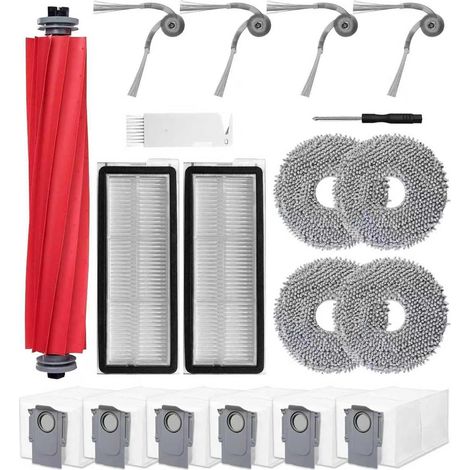 Kit Accessoires Roborock QV 35A QV 35S - 19 Pièces - Filtre Brosse Sac Serpillère - Nettoyage Complet (1/5)