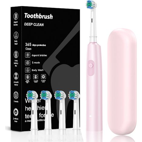 Brosse à dents électrique rotative à tête ronde, pour une utilisation domestique par les adultes, brosse à dents sonique rechargeable par USB.-AquaForge